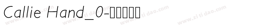 Callie Hand_0字体转换